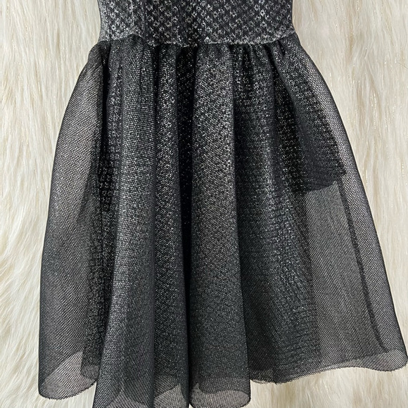 Maje Womens Rider Fit & Flare Dress Black Metallic Pockets Zip Sleeveless 2 New - Picture 4 of 11